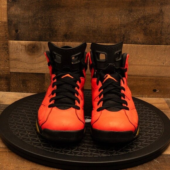 NIKE AIR JORDAN RETRO 6 INFRARED 23 TORO MENS ATHLETIC SHOES SIZE 9.5 384664-623 - Picture 2 of 9